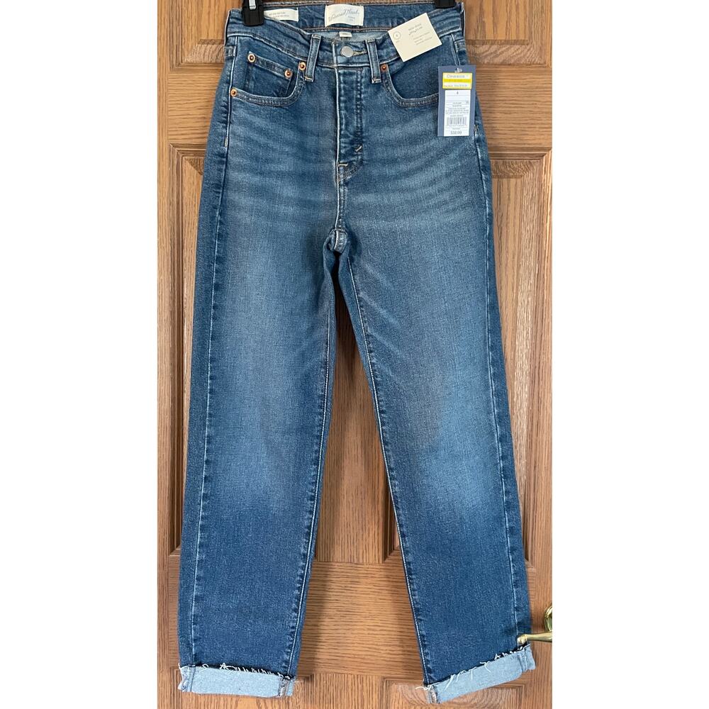 NWT Universal Thread Size 4 Mid-Rise 80’s Slim Button Fly waist 13-14%